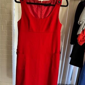 Mossimo Supply Co. Vibrant Red Midi Dress Tweed Jumper Excellent condition Lined